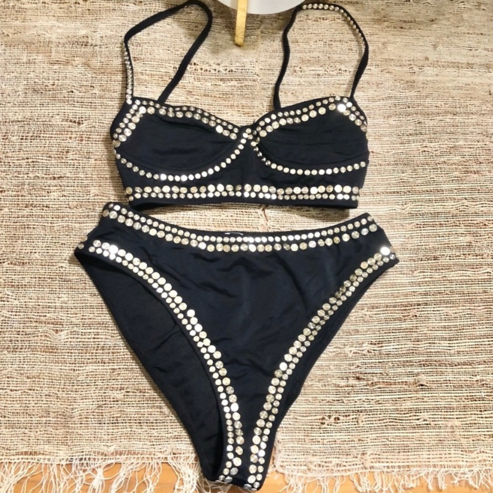 Norma Kamali Studded Bikini